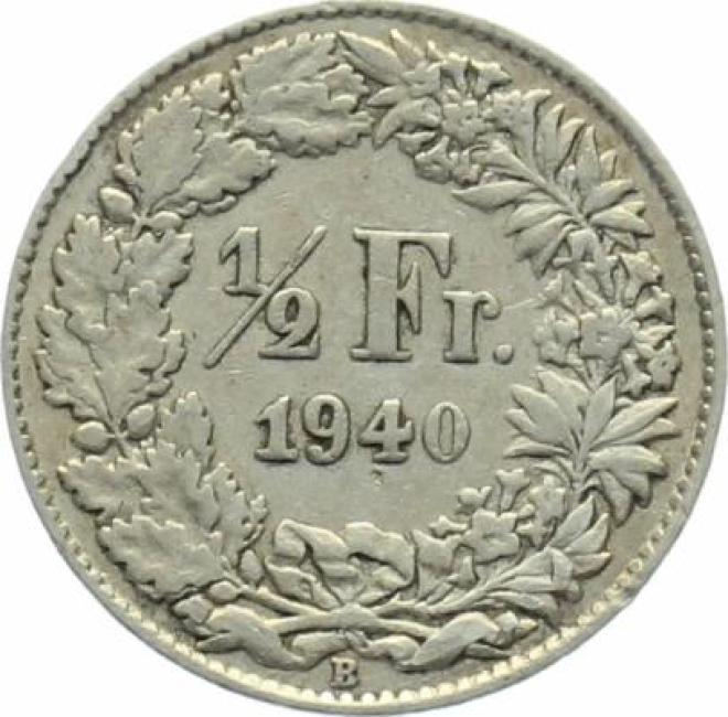 1/2 Franken 1940 B